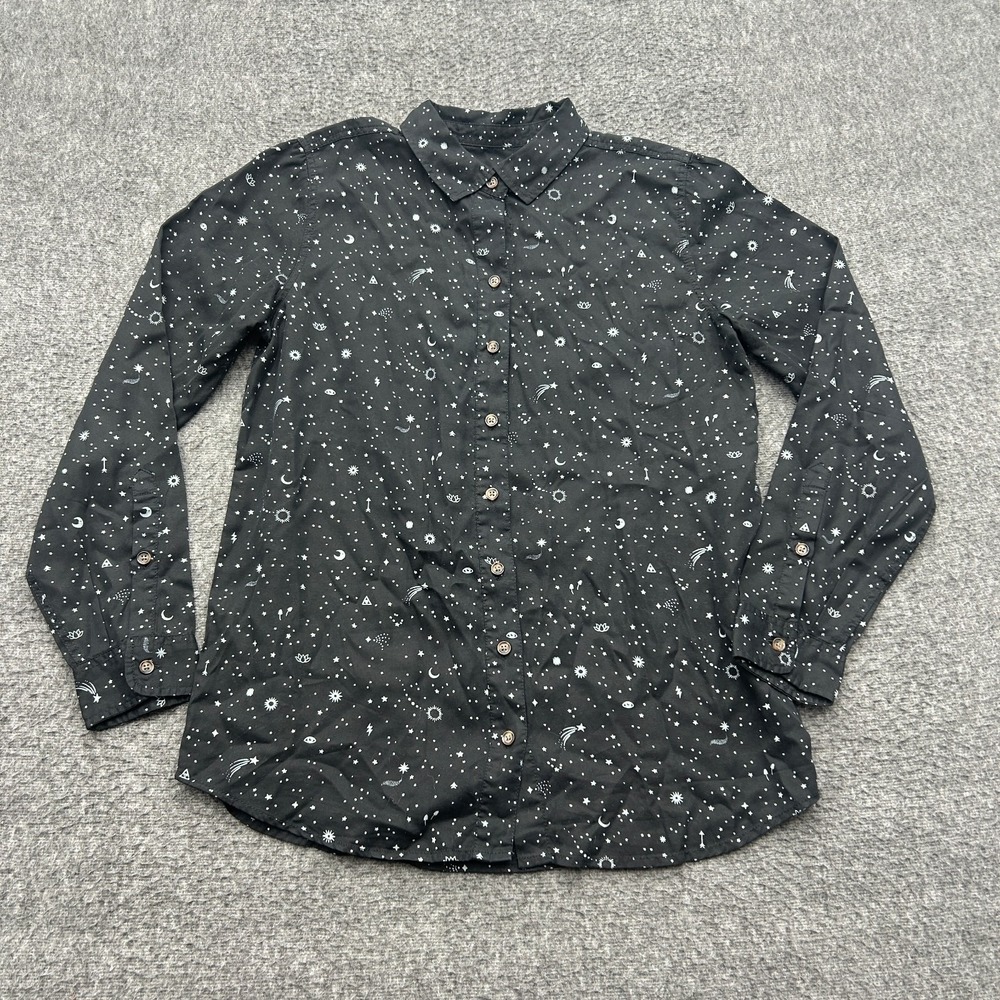 Marine Layer Valley Star Celestial Print Button Down Shirt Top Small